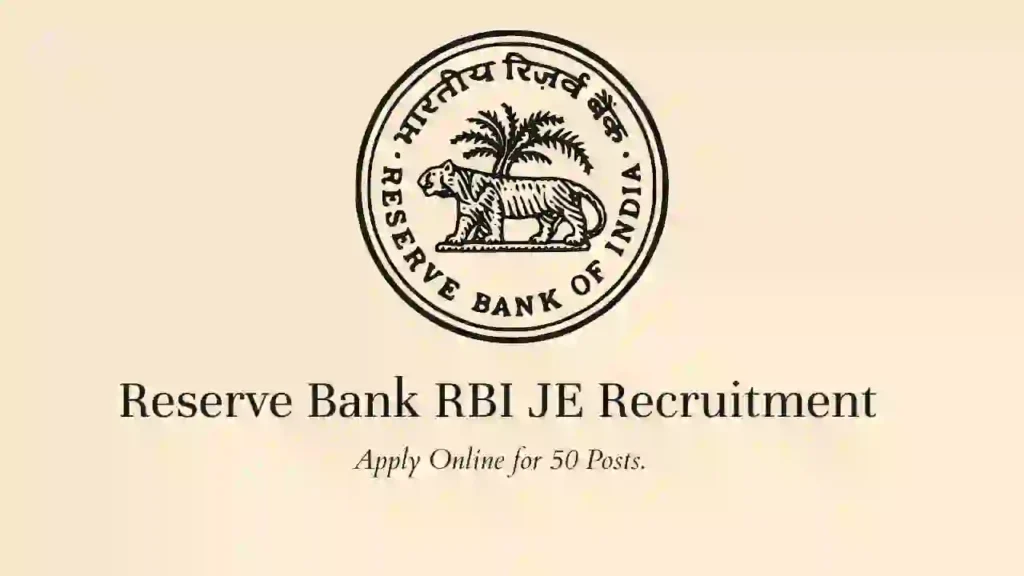 Apply Online for 35 Posts : Reserve Bank RBI Junior Engineer JE Civil/Electrical Recruitment 2023